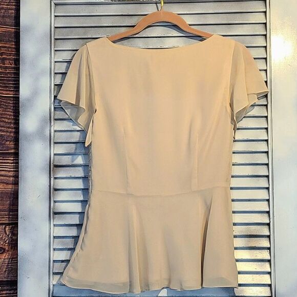 CLiz Claiborne Sz 4 Dressy Criss Cross Blouse - Picture 7 of 10